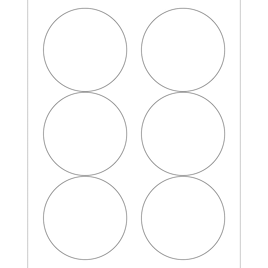 3.33 in 48 lb White Circle Laser Labels Permanent Adhesive 600/Case LL147 - alias listing