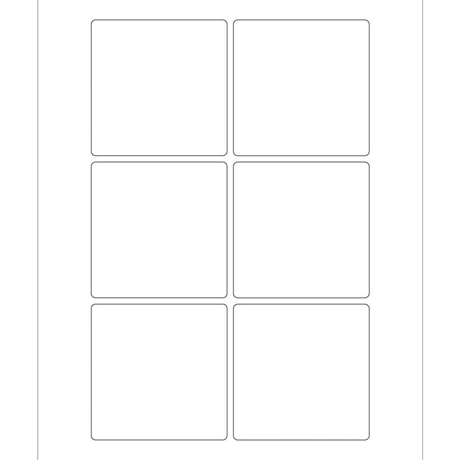 3x3 White Permanent Acrylic Laser Labels 600/Case LL166 - alias listing