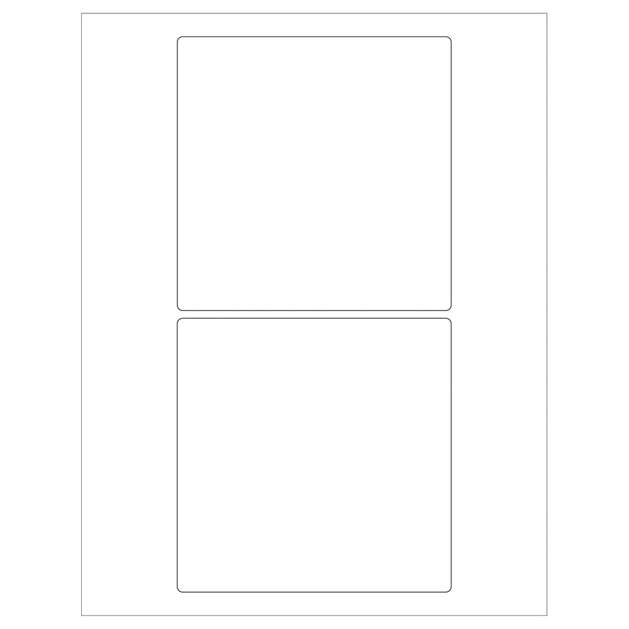5x5 White Permanent Acrylic Laser Labels 200/Case LL168 - alias listing