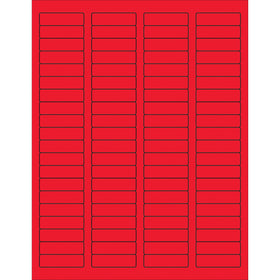 High-visibility fluorescent red rectangle laser labels sized 1.75" x 0.5" with permanent acrylic adhesive–the industry standard for compliant shipping and logistics operations. Compatible with laser and inkjet printers, these printable labels stick reliably to corrugated, plastic, metal, and glass surfaces. Case of 8,000 labels with free Microsoft Word template for immediate deployment.
