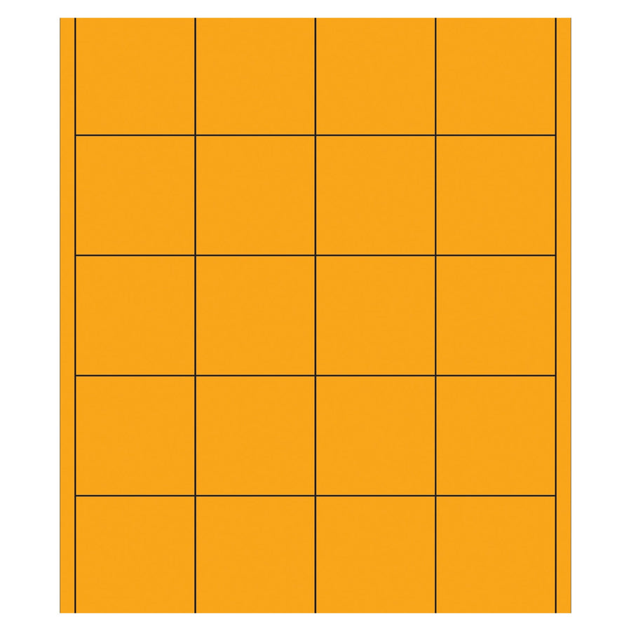2x2 Fluorescent Orange Permanent Laser Labels 2000/Case LL172OR - alias listing