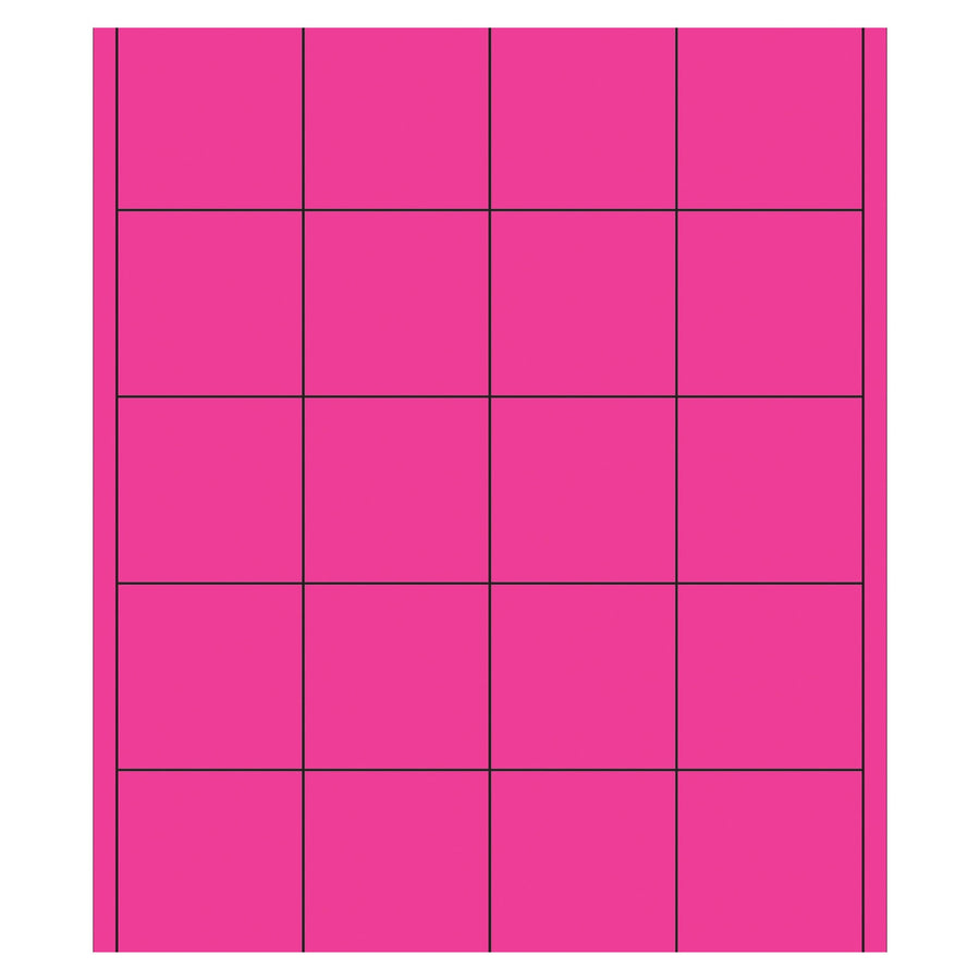 2x2 Fluorescent Pink Permanent Laser Labels 2000/Case LL172PK - alias listing