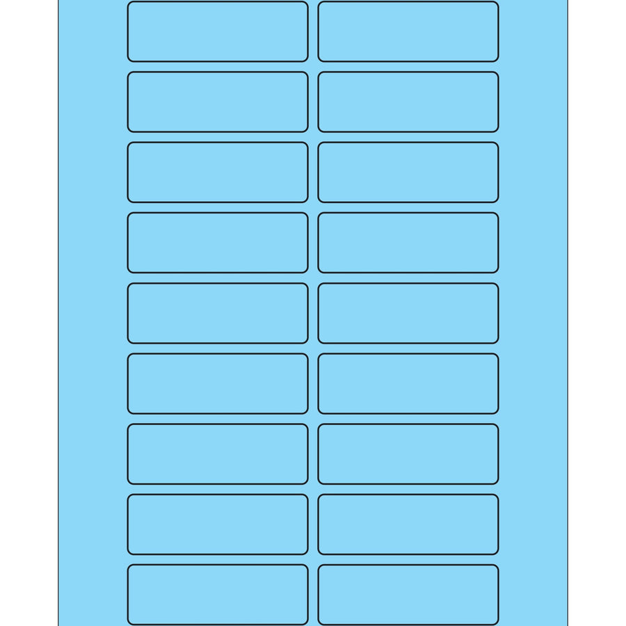 3x1 Fluorescent Pastel Blue Permanent Laser Labels 2000/Case LL174BE - alias listing