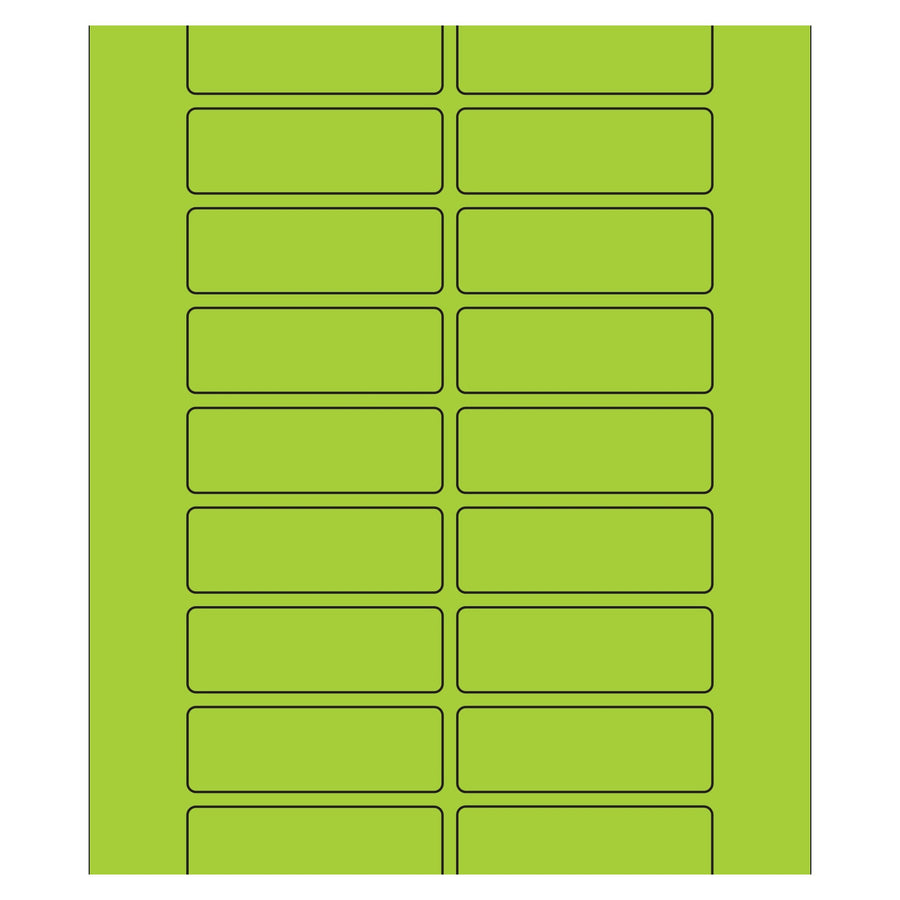 3x1 Fluorescent Green Permanent Laser Labels 2000/Case LL174GN - alias listing
