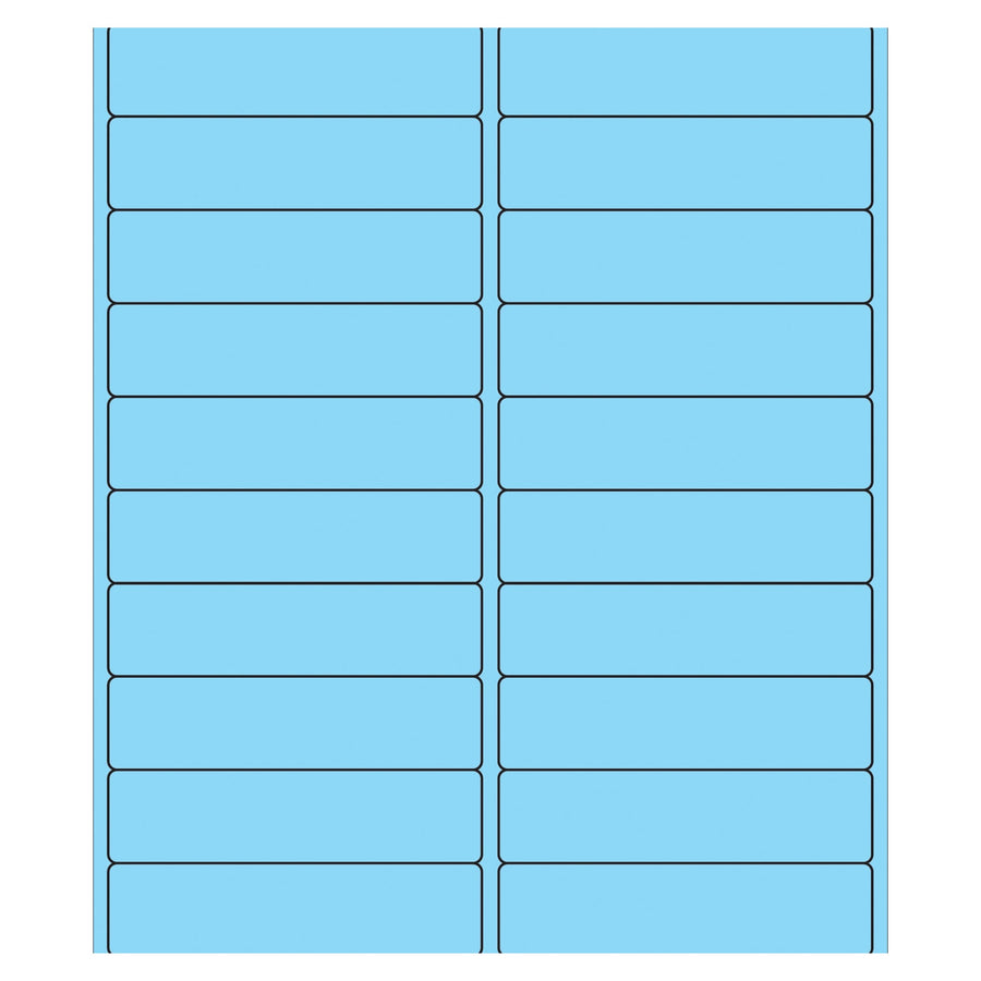 4x1 Fluorescent Pastel Blue Permanent Laser Labels 2000/Case LL177BE - alias listing