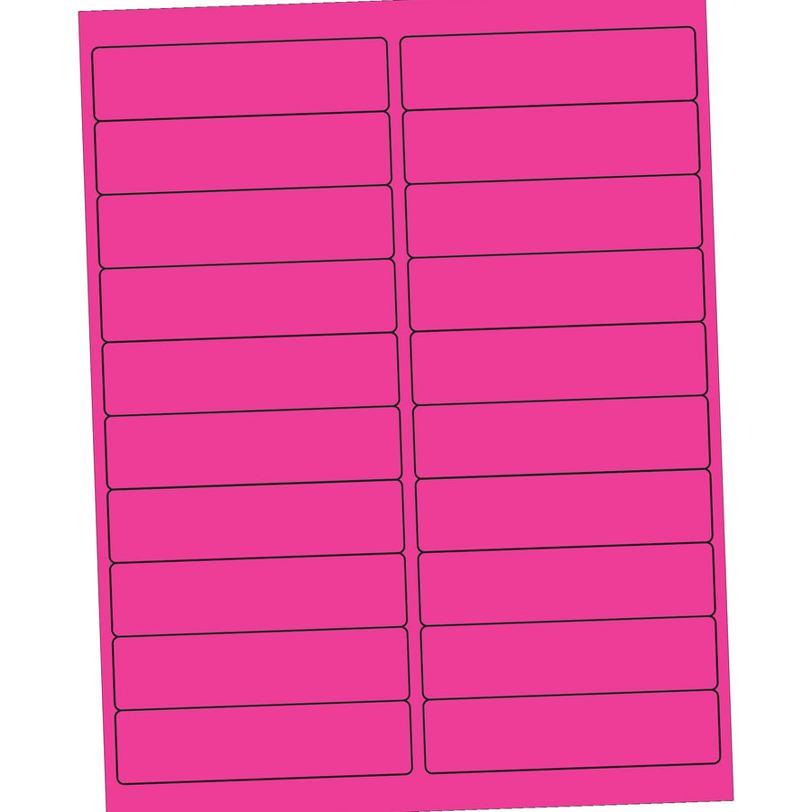 4x1 Fluorescent Pink Permanent Laser Labels 2000/Case LL177PK - alias listing