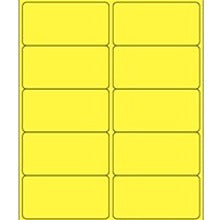 4x2 Yellow Rectangle Laser Labels LL178Y