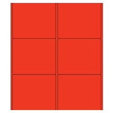 4x3.33 Red Rectangle Laser Labels LL180R - alias listing