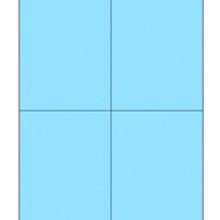 4.25x5.5 Fluorescent Pastel Blue Rectangle Laser Labels LL183BE - alias listing