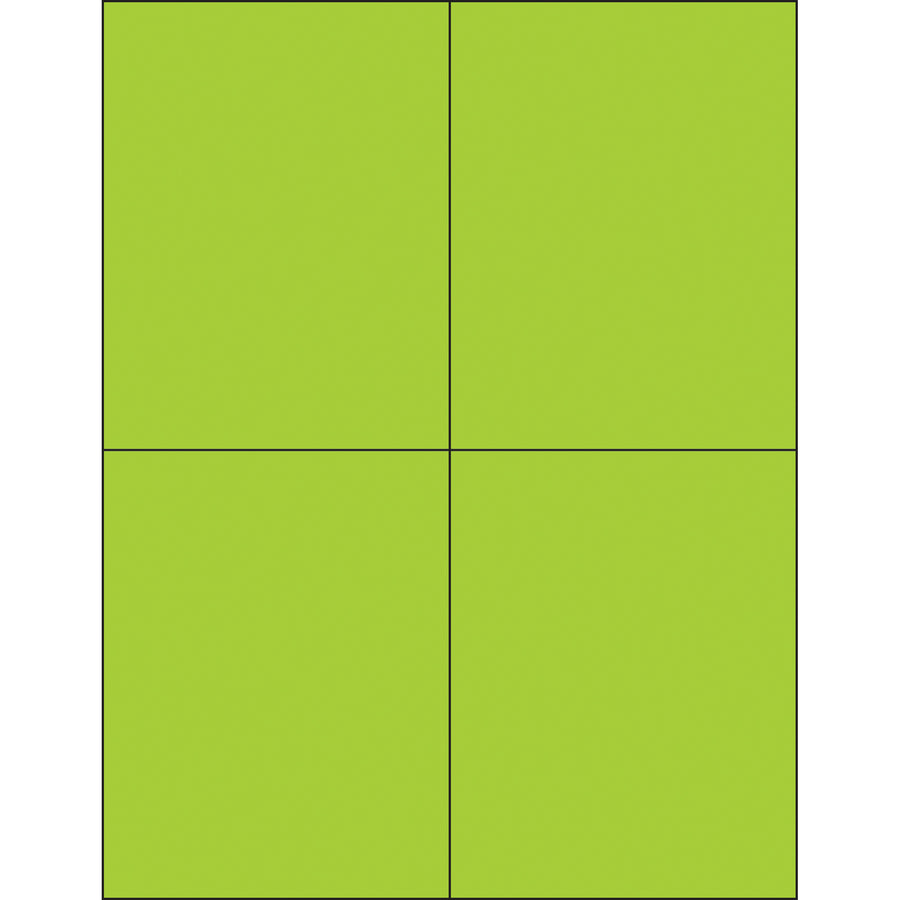 Create professional, high-visibility shipping and product labels with these fluorescent green laser labels. Permanent acrylic adhesive adheres to paper, corrugated, plastic, metal, and glass. 400 labels per case–designed for logistics coordinators and shipping professionals who need compliance-ready, attention-grabbing labels.