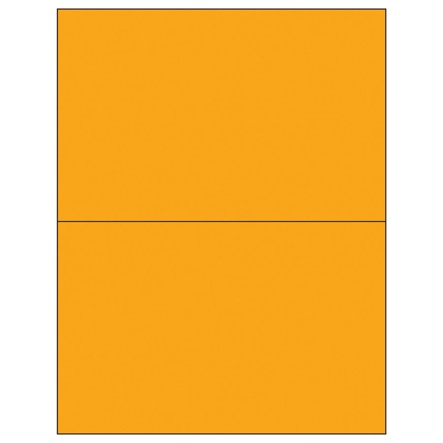 8.5x5.5 Fluorescent Orange Permanent Acrylic Laser Labels 200/Case LL184OR - alias listing