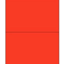 8.5x5.5 Red Rectangle Laser Labels LL184R - alias listing