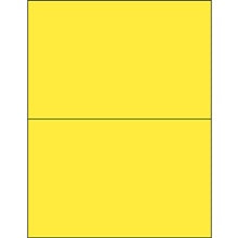 8.5x5.5 Yellow Rectangle Laser Labels