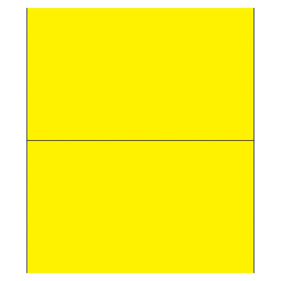 8.5x5.5 Fluorescent Yellow Permanent Laser Labels 200/Case LL184YE - alias listing