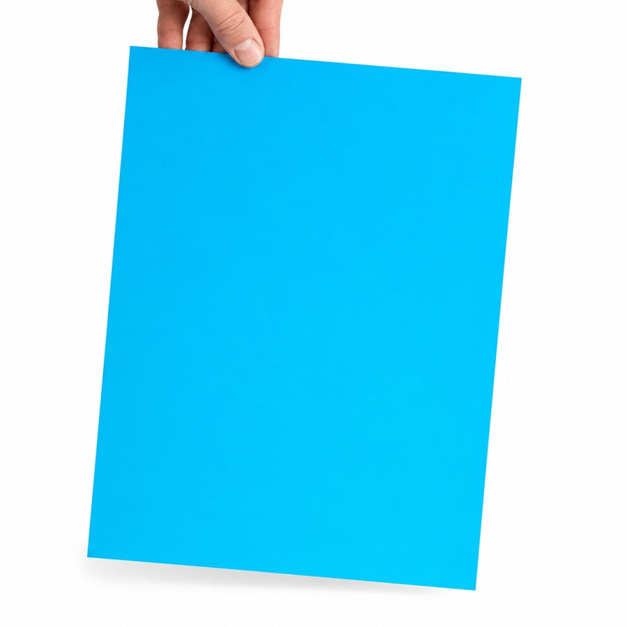 8.5x11 Fluorescent Blue Permanent Adhesive Laser Labels 100-Pack LL185BB - alias listing
