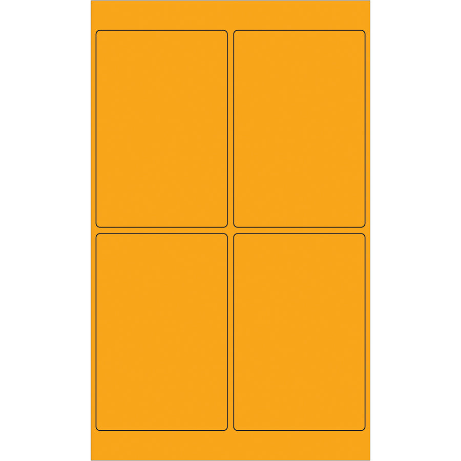 Create custom shipping, compliance, and product labels with maximum visibility. These 4x6" fluorescent orange laser labels feature permanent acrylic adhesive and work with both laser and inkjet printers. Order by the case (400 labels) for consistent compliance documentation and international shipment marking.