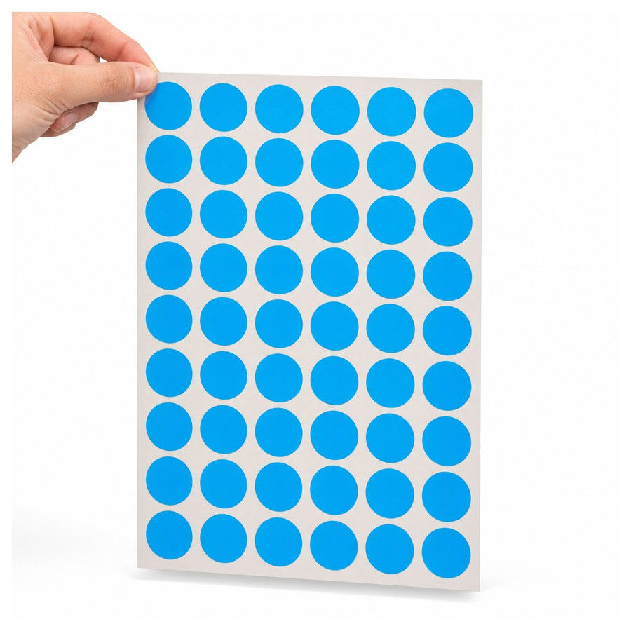 1 in Fluorescent Blue Circle Laser Labels Permanent Adhesive 250-Pack LL191BB - alias listing