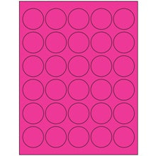 1.5 in Fluorescent Pink Circle Laser Labels