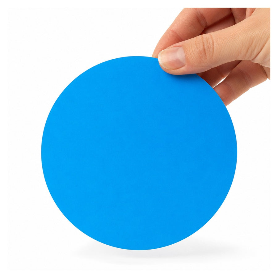 2.5 in Fluorescent Blue Permanent Adhesive Circle Laser Labels LL194BB