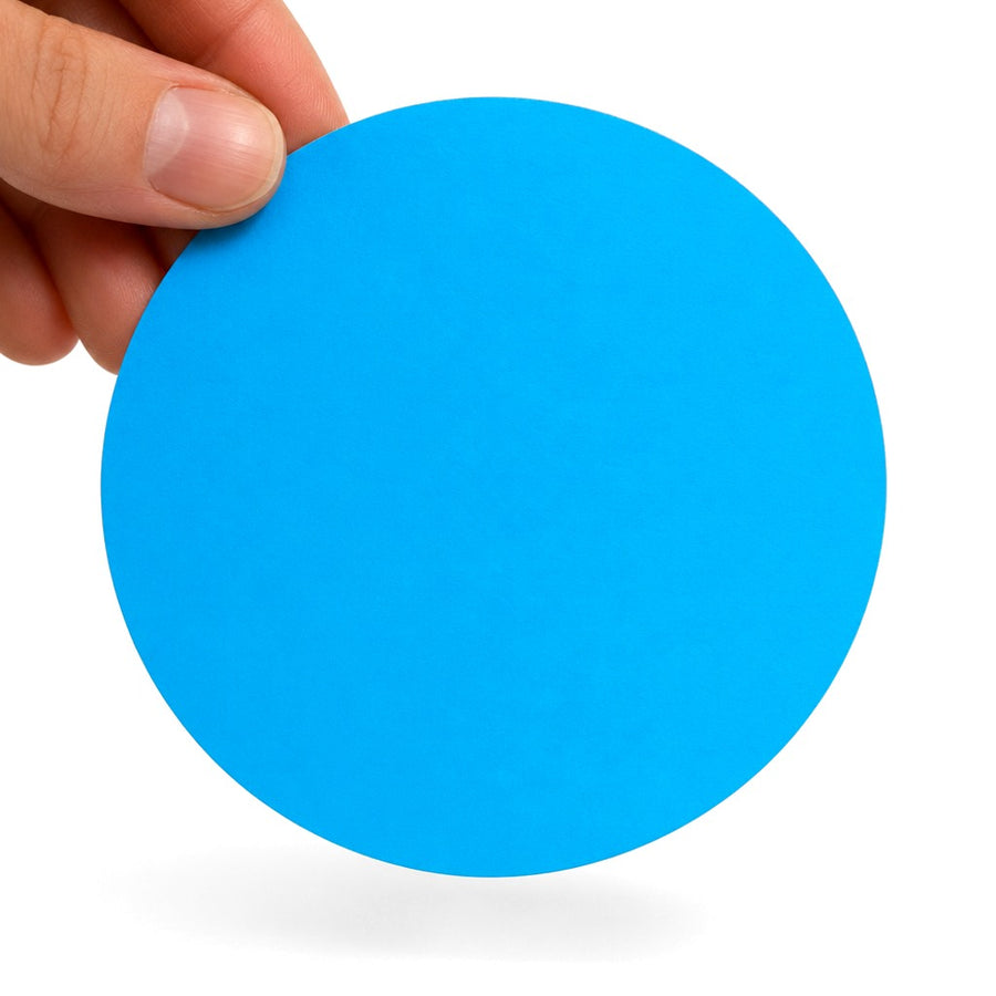 2 in Fluorescent Blue Permanent Adhesive Circle Laser Labels LL197BB