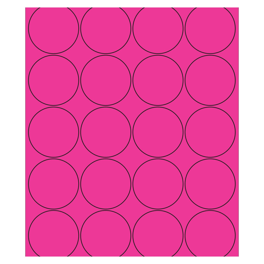 2 in Fluorescent Pink Permanent Laser Labels 2000/Case LL197PK - alias listing