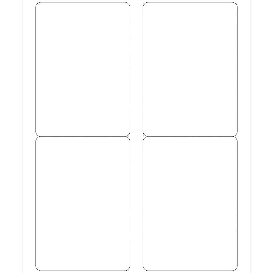3.5x5 Glossy White Permanent Laser Labels 400/Case LL209 - alias listing
