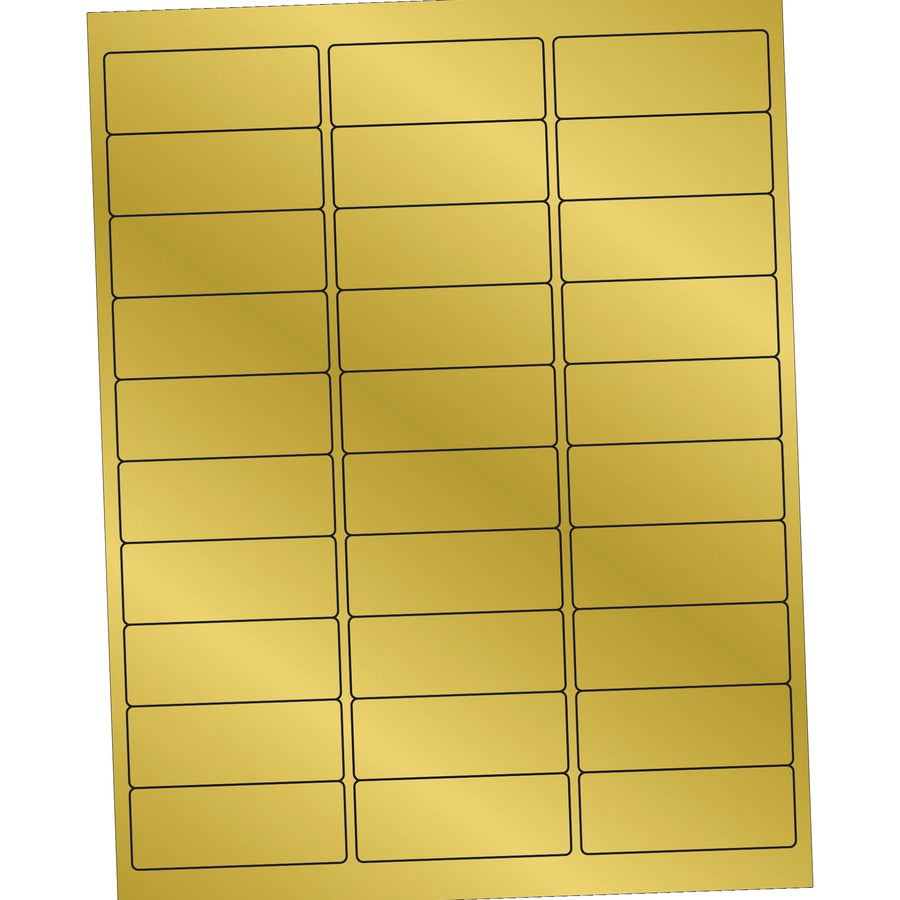 2 5/8 x 1 in Gold Foil Rectangle Laser Labels 3000/Case LL210GD - alias listing