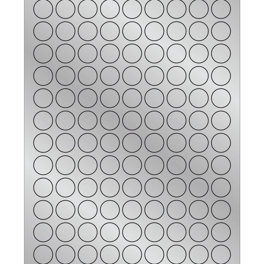 3/4 in Silver Foil Circle Laser Labels Permanent Acrylic 10800/Case LL215SR - alias listing