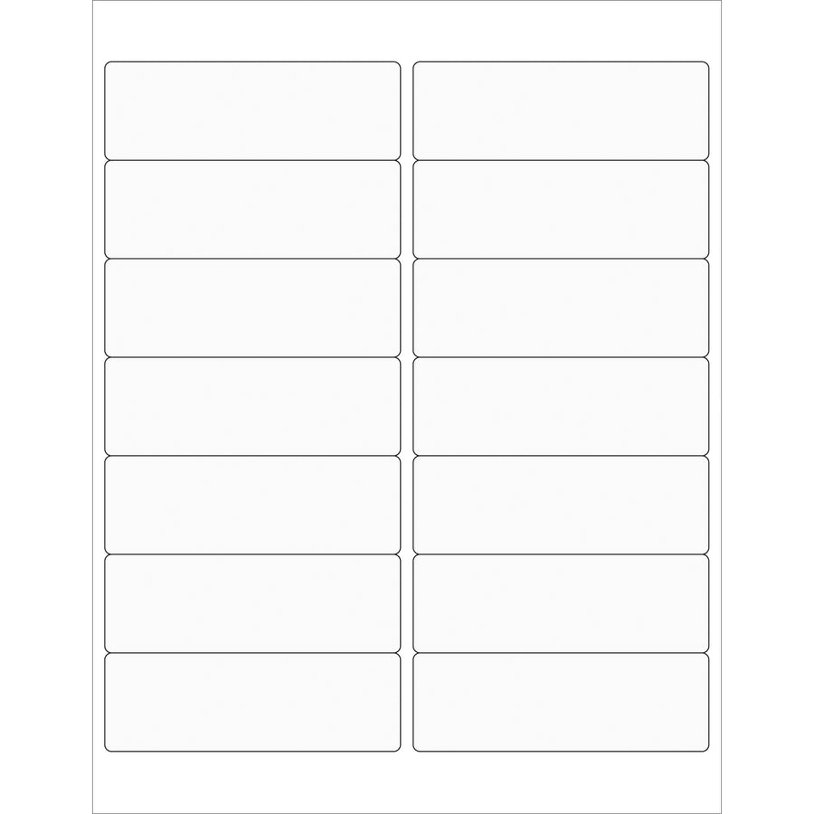 Professional-grade clear rectangle laser labels designed for shipping coordinators and logistics teams who need reliable, jam-free printing performance. Each 4" x 1 1/3" label features permanent acrylic adhesive and matte finish for crisp barcode scanning and inventory tracking. Order 1,400 labels per case with our easy Word template included.