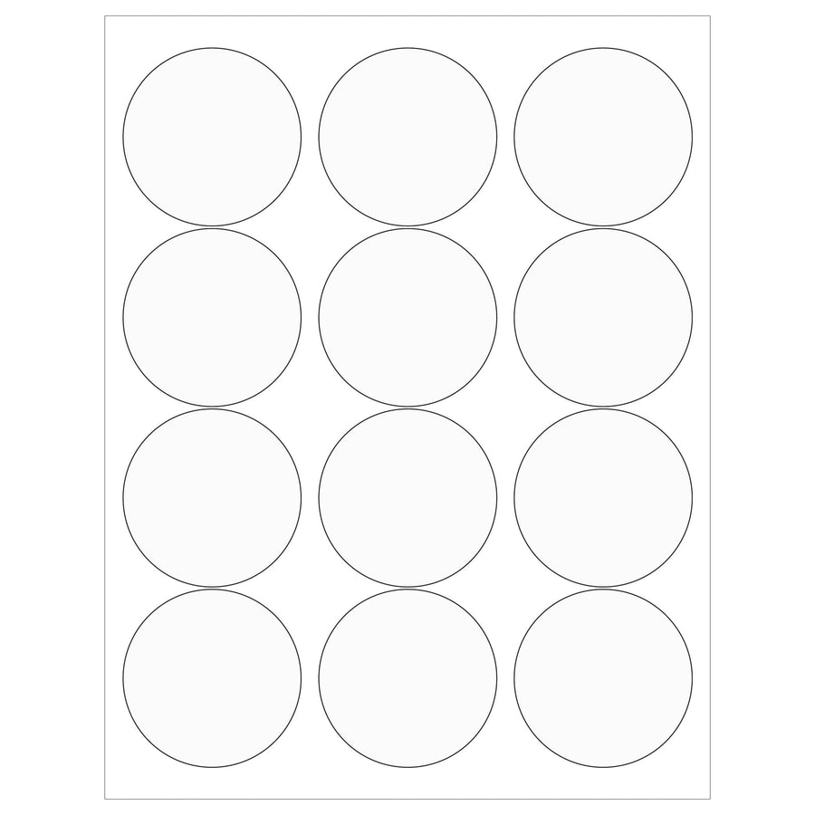 2.5 in Clear Acrylic Laser Circle Labels 1200/Case LL232CL - alias listing
