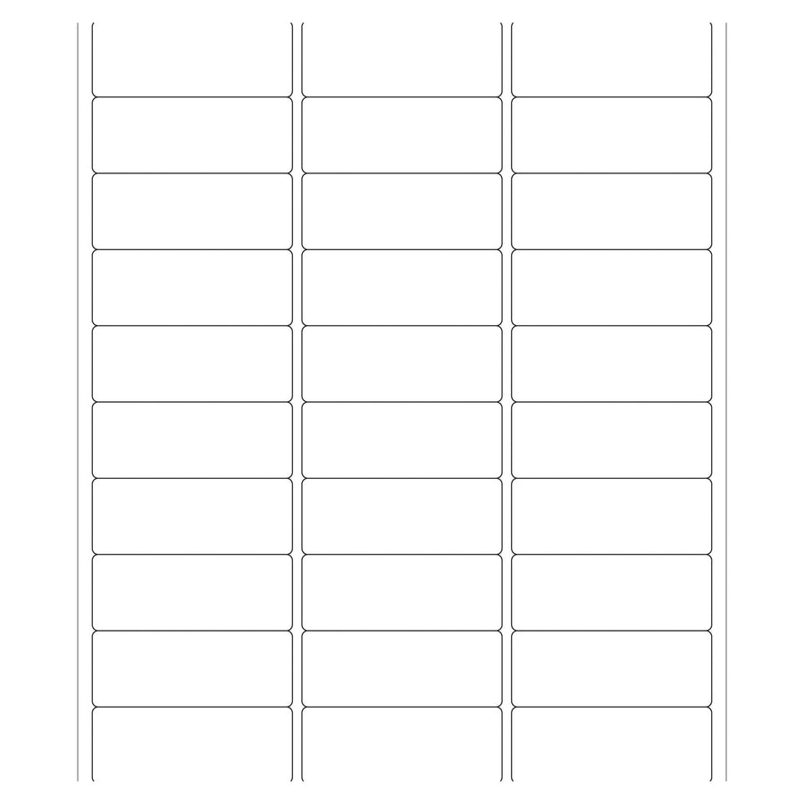 2 5/8 x 1 in White Removable Laser Labels 3000/Case LL262 - alias listing