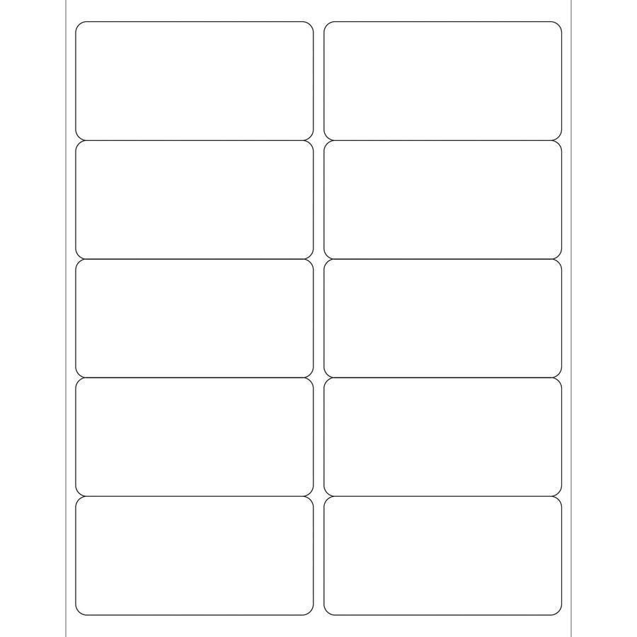 4x2 Opaque White Blockout Laser Labels Permanent Acrylic 1000/Case LL290 - alias listing