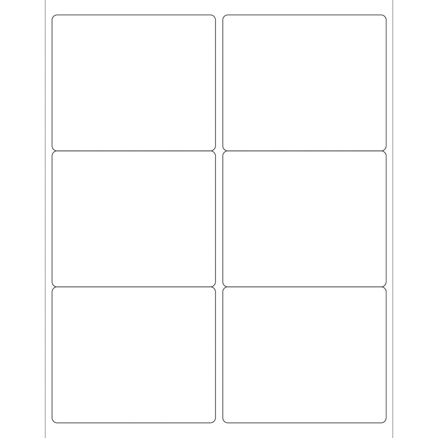 4 x 3 1/3 in Opaque White Blockout Laser Labels 600/Case LL291 - alias listing