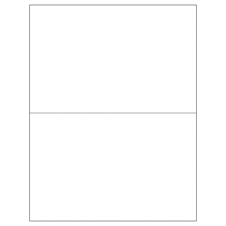 8.5x5.5 Opaque White Blockout Laser Labels Permanent Acrylic 200/Case LL292 - alias listing