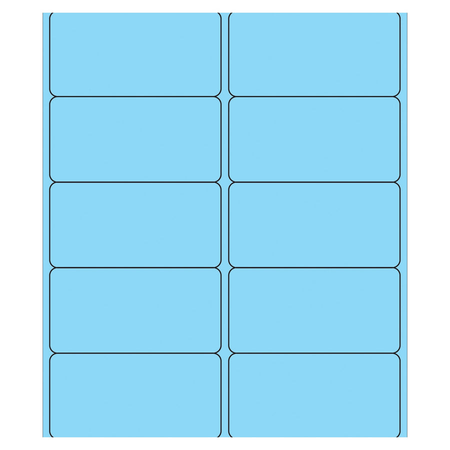 4x2 Pastel Blue Removable Laser Labels 1000/Case LL410BE - alias listing