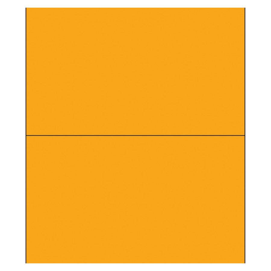 8.5x5.5 Fluorescent Orange Removable Laser Labels 200/Case LL415OR - alias listing