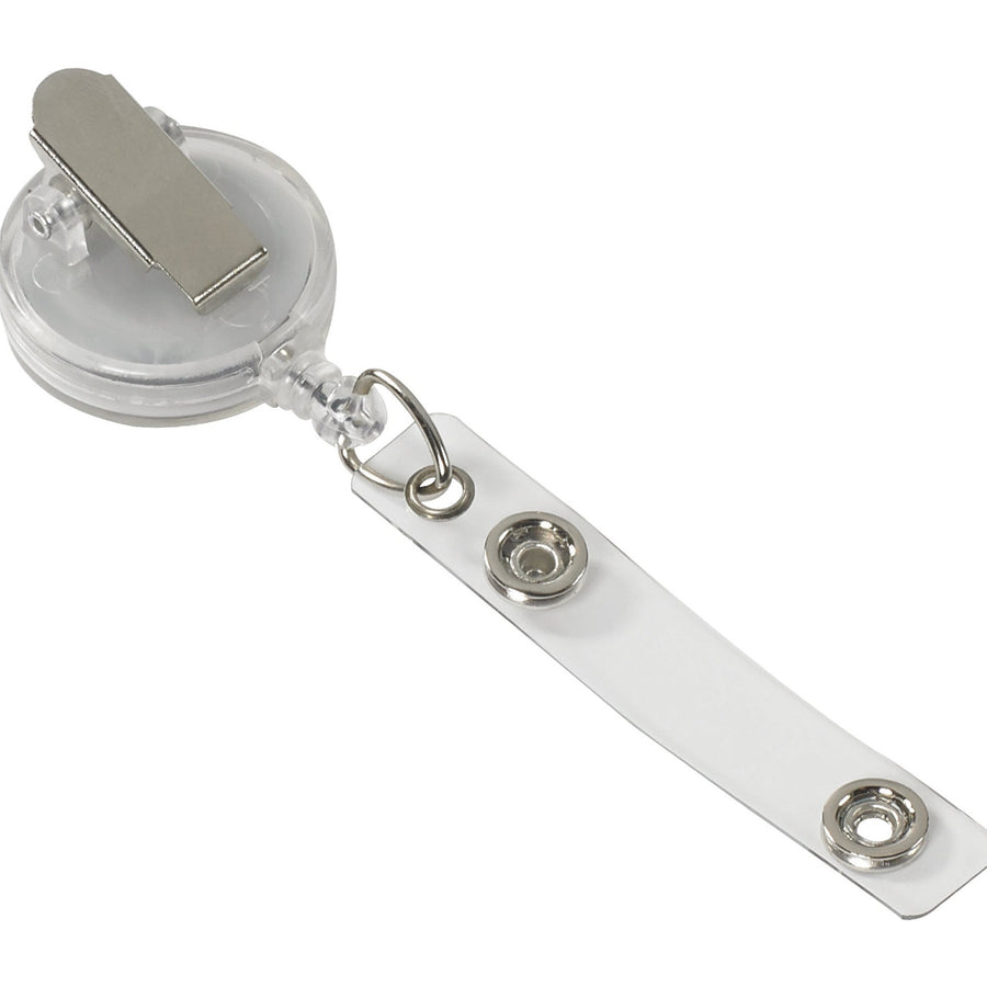 36 in Clear Nylon Retractable Lanyard with Steel Clip 12/Case LY130