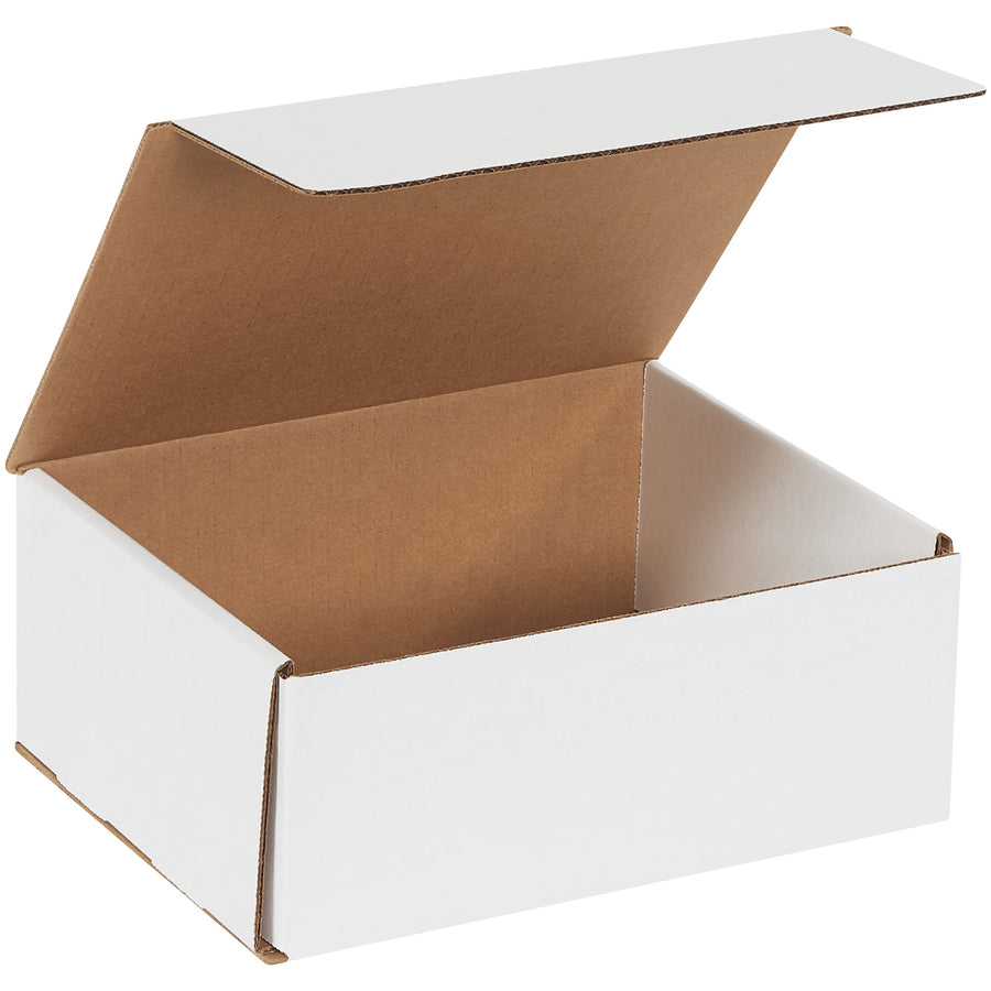 10x8x4" White Corrugated Mailers ECT-32-B , 50-Pack