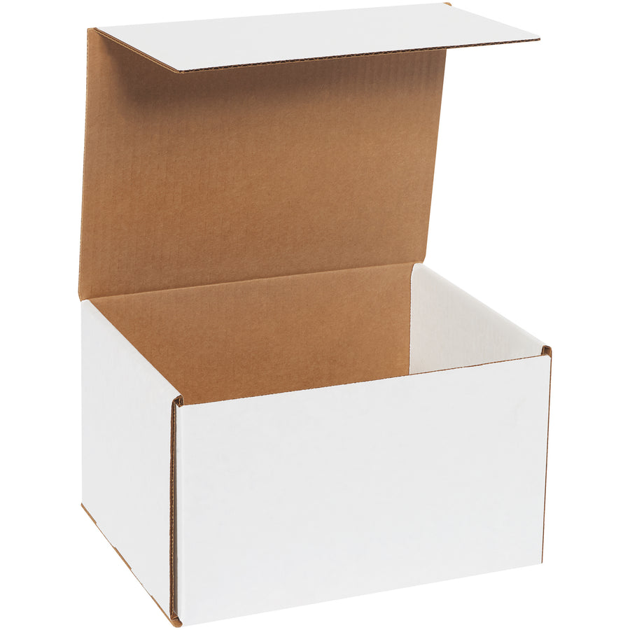 10x8x6 ECT-32-B White Corrugated Mailers, 50-Pack