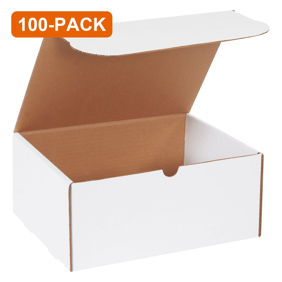 11 1/8 x 8 3/4 x 5 in White Corrugated Literature Mailers, 100-Pack (2 Bundles of 50)