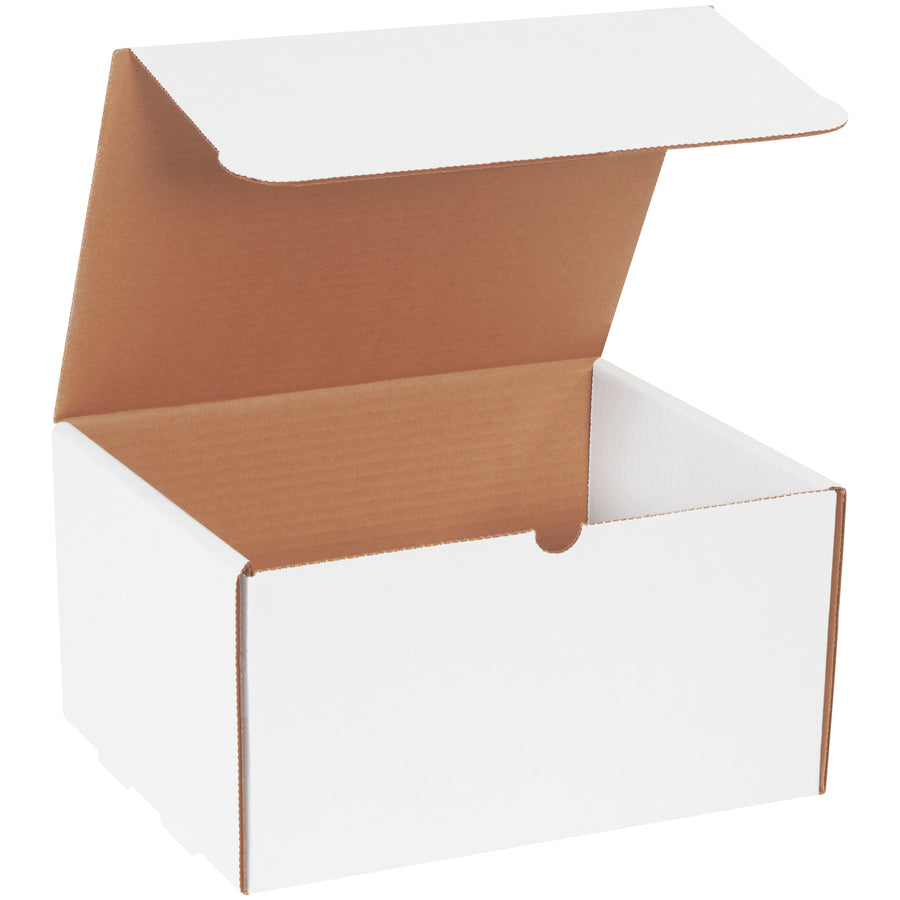 11 1/8 x 8 3/4 x 6" White Corrugated Literature Mailers - 50/Bundle