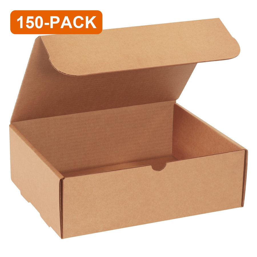 12 1/8 x 9 1/4 x 4 in Kraft Literature Mailers Self-Seal, 150-Pack (3 Bundles of 50)