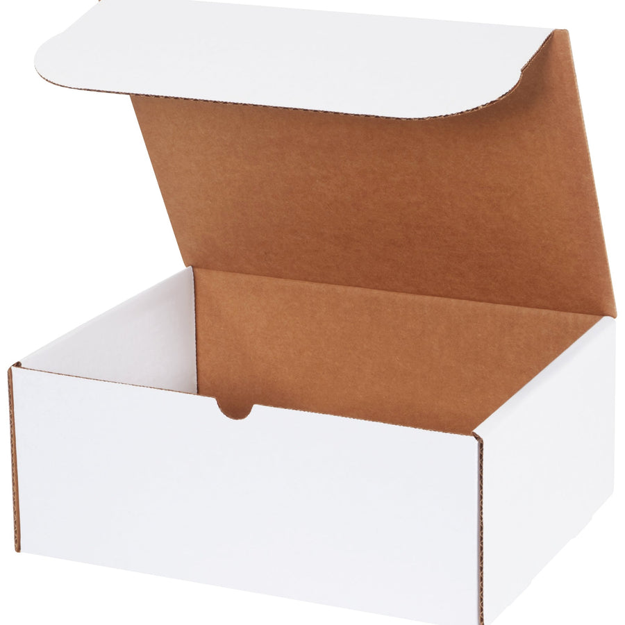 12 1/8 x 9 1/4 x 5 in ECT-32-B White Corrugated Literature Mailers 50-Pack M1295 - alias listing