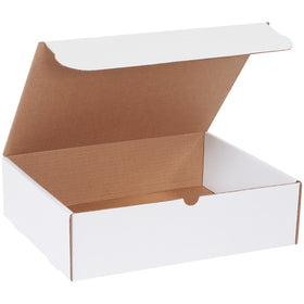 Professional-grade white corrugated literature mailers in 14.25" x 11.25" x 4" dimensions deliver your marketing materials with impact. Featuring ECT-32-B crush-resistant construction with self-sealing tabs that require no additional supplies, these one-piece folding mailers assemble in seconds for efficient order fulfillment. Perfect for e-commerce brands shipping catalogs, brochures, and promotional materials–sold as a convenient 50-piece bundle.