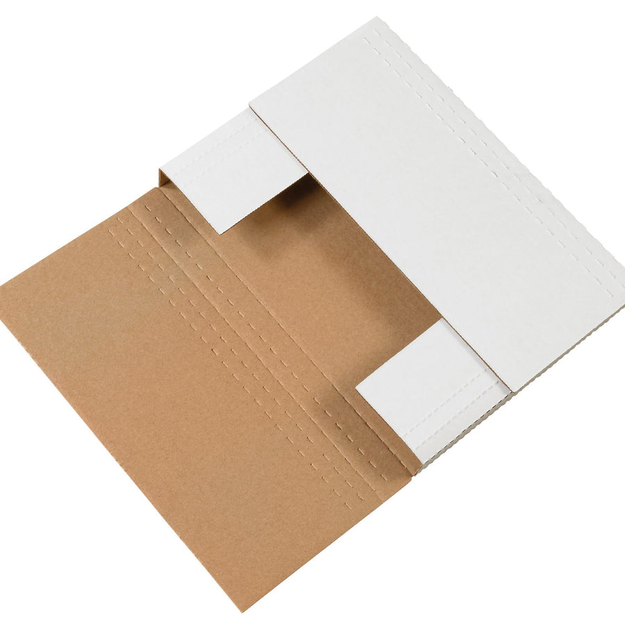 12 1/8 x 9 1/8 x 2 in White Corrugated Easy-Fold Mailers 50-Pack M2BK - alias listing