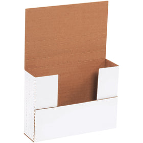Ship flat materials with confidence using these 7.5x5.5x2 white corrugated easy-fold mailers. Multi-depth scoring lets you customize fold depth for perfect fit, while ECT-32-B construction resists crushing and dents. Professional appearance guaranteed–50 mailers per bundle.
