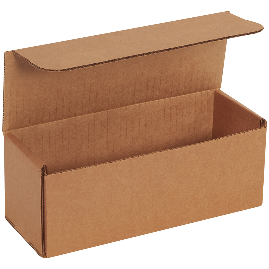 Lightweight ECT-32-B kraft corrugated mailers sized 8"3"3" deliver double-wall crush protection with zero assembly hassle–fold and ship in seconds, no tape or adhesive required. Each bundle of 50 stores and ships flat, maximizing warehouse efficiency and reducing freight weight on every order.