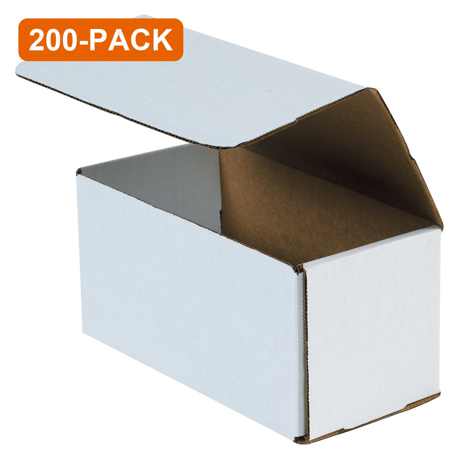 8x4x4 ECT-32-B White Corrugated Mailers, 200-Pack (4 Bundles of 50)