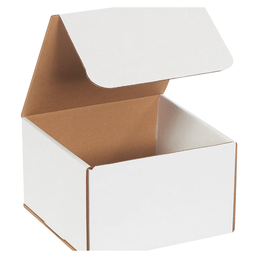 8x8x5 ECT-32 White Corrugated Mailers 50-Pack M885 - alias listing