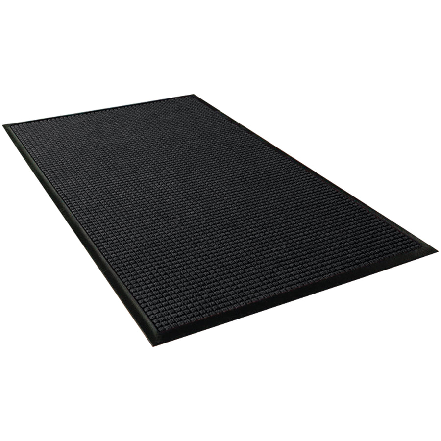 The 12' x 6' Charcoal Waterhog‚Ñ¢ Mat is engineered for high-traffic entryways and industrial facilities. Its raised, square waffle pattern actively scrapes shoes clean while absorbing water, snow, and ice‚keeping your floors safer and drier. Quick-drying, fade-resistant rubber construction handles vacuum, hose, steam, or shampoo cleaning.